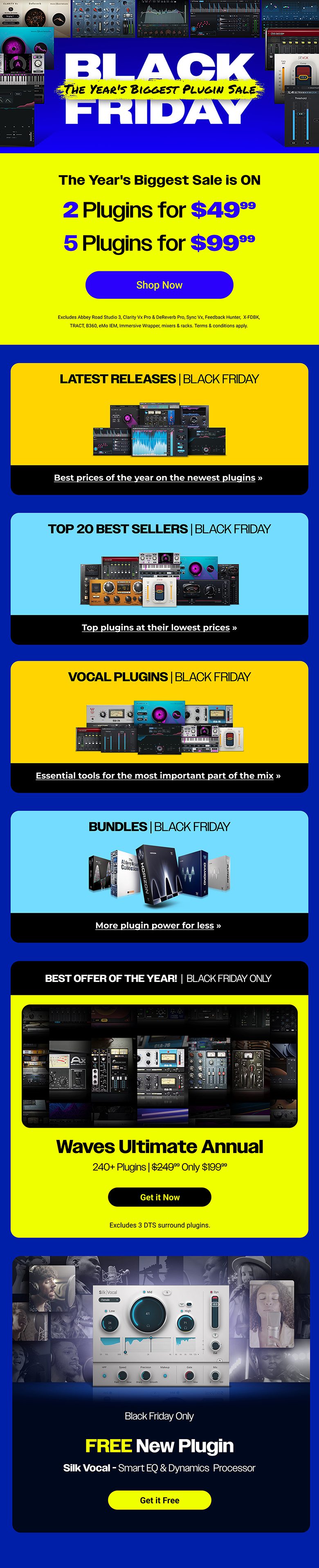 Black Friday homepage — full mobile page