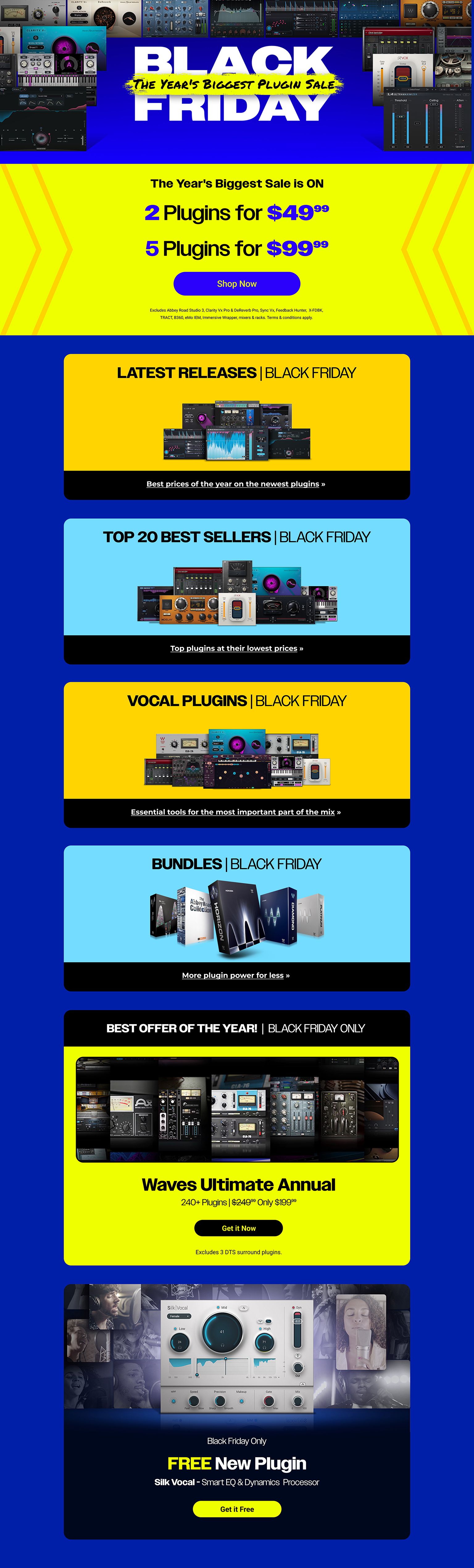 Black Friday homepage — full tablet page
