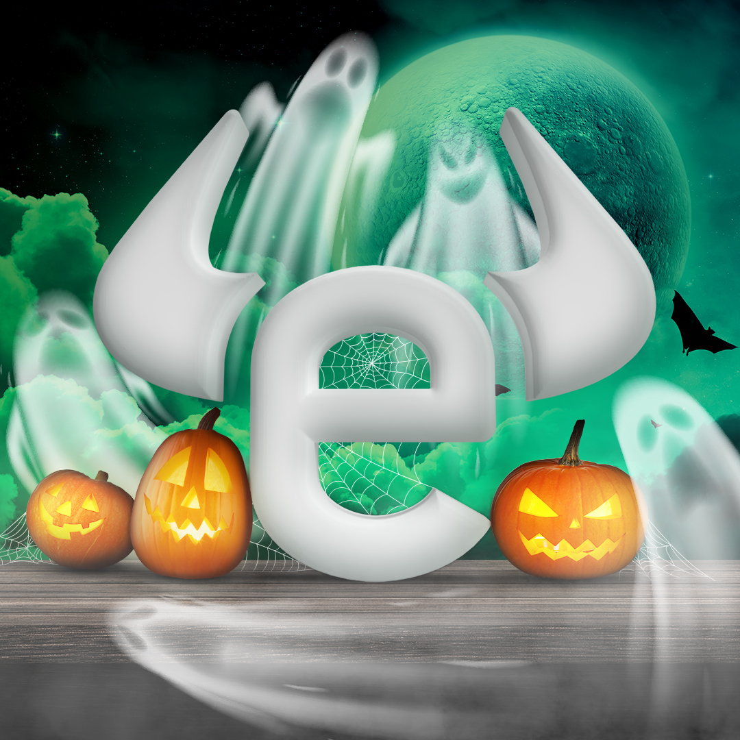 eToro logo in 3D — seasonal characters