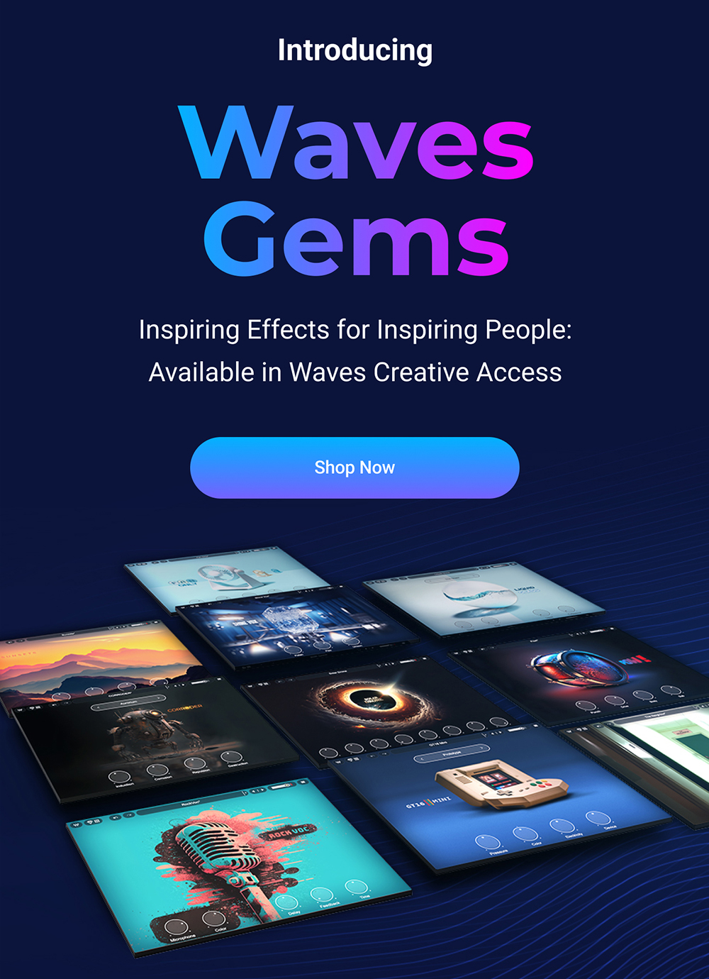 Waves Gems mobile launch banner