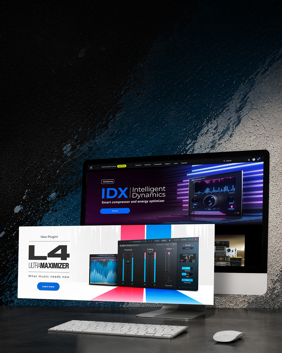 Waves Audio product release campaign hero visual, mobile