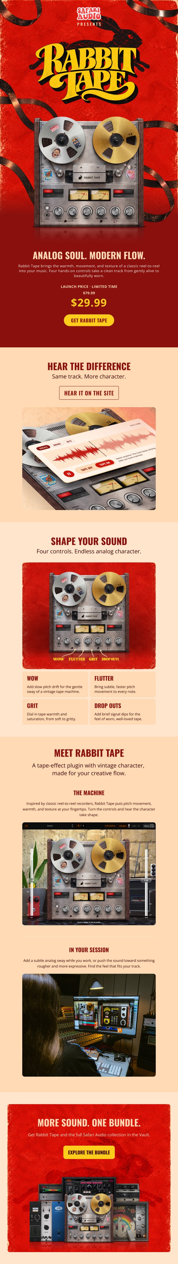 Rabbit Tape launch email