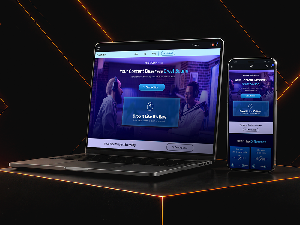 Voice ReGen Landing Page preview