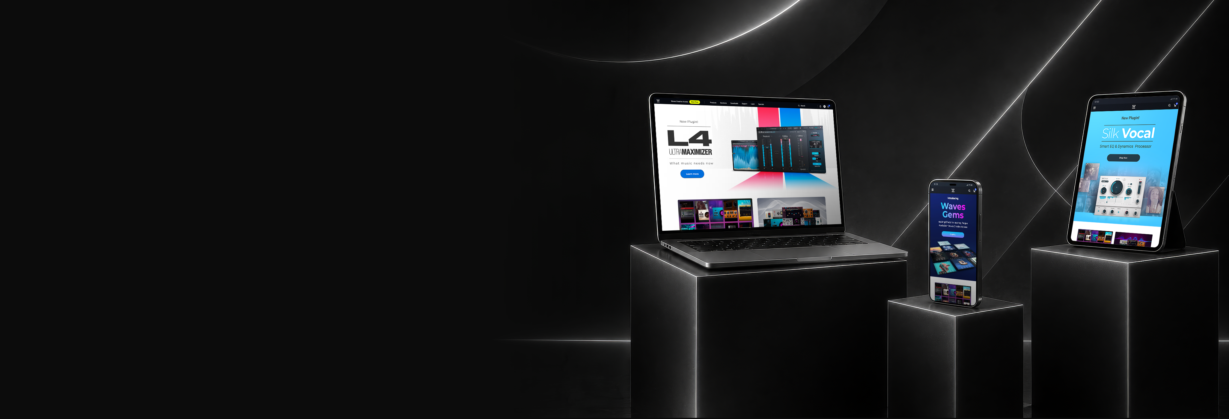 Waves Audio product release campaign hero visual