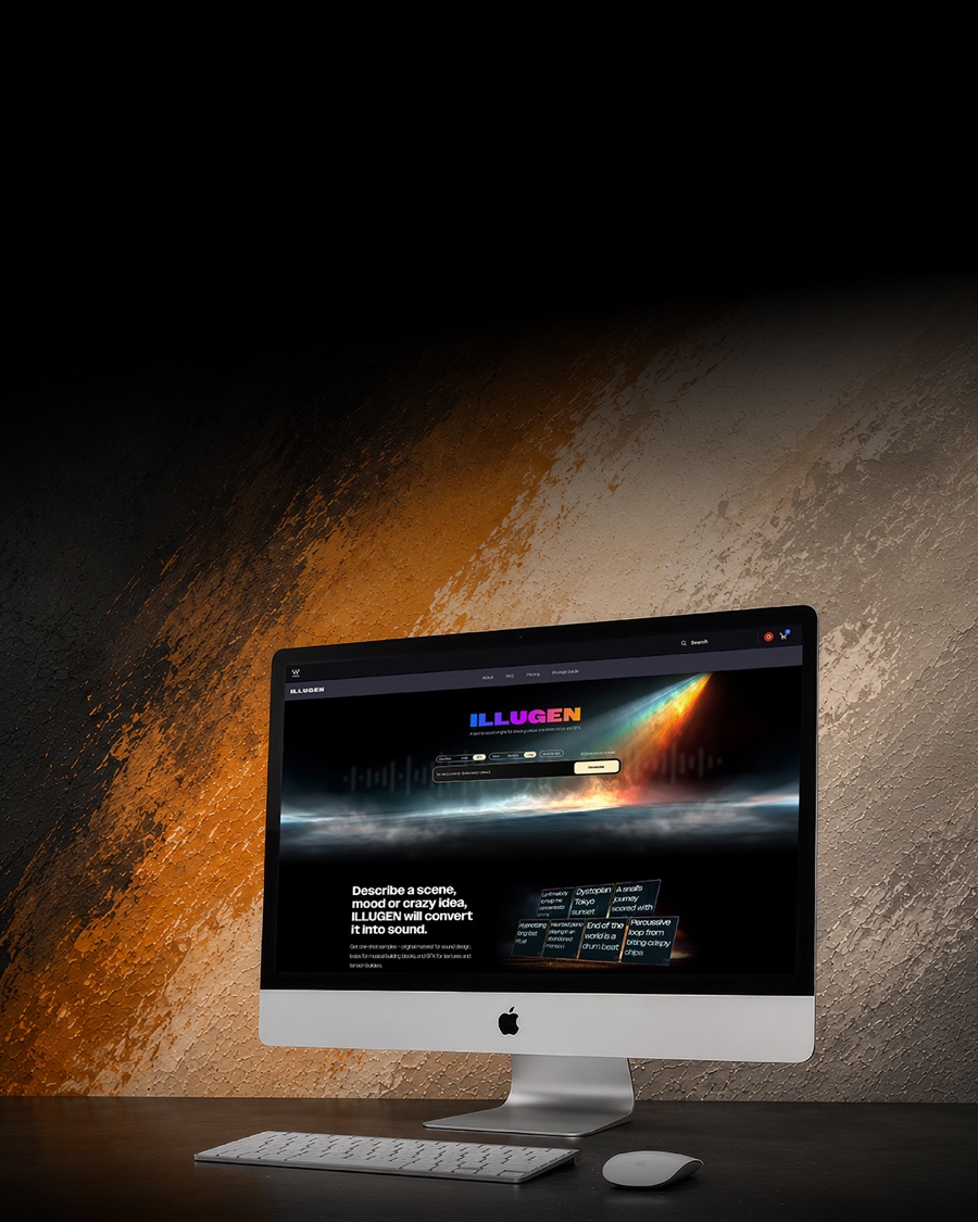 IlluGen landing page hero visual, mobile
