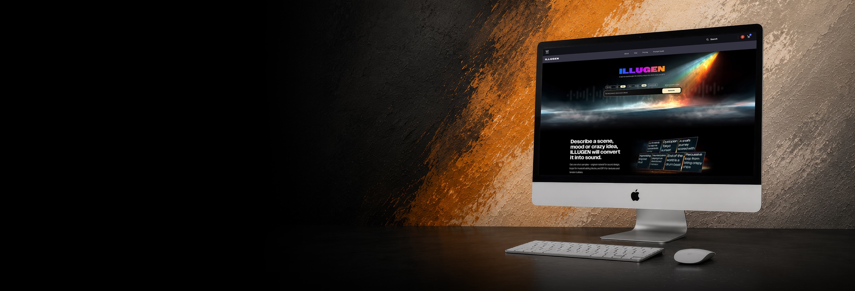 IlluGen landing page hero visual