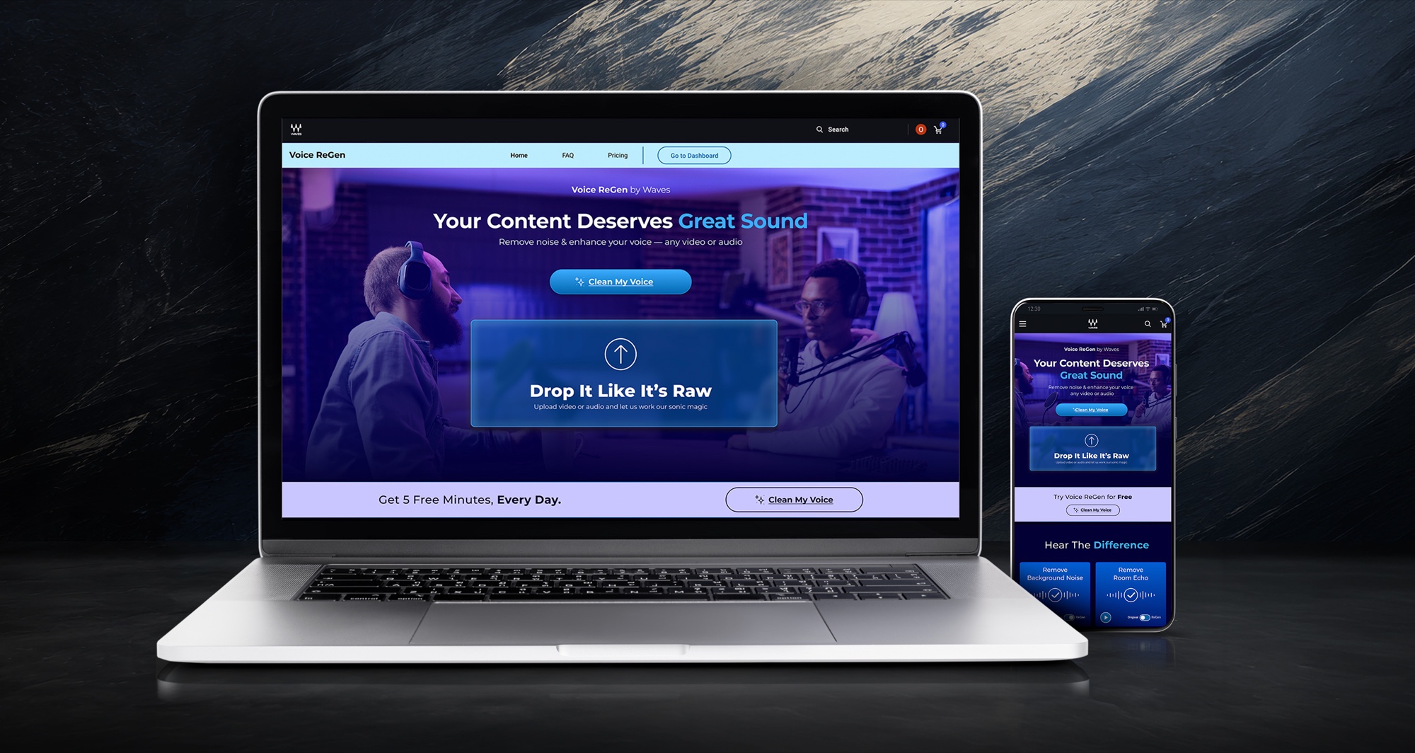 Voice ReGen landing page visual