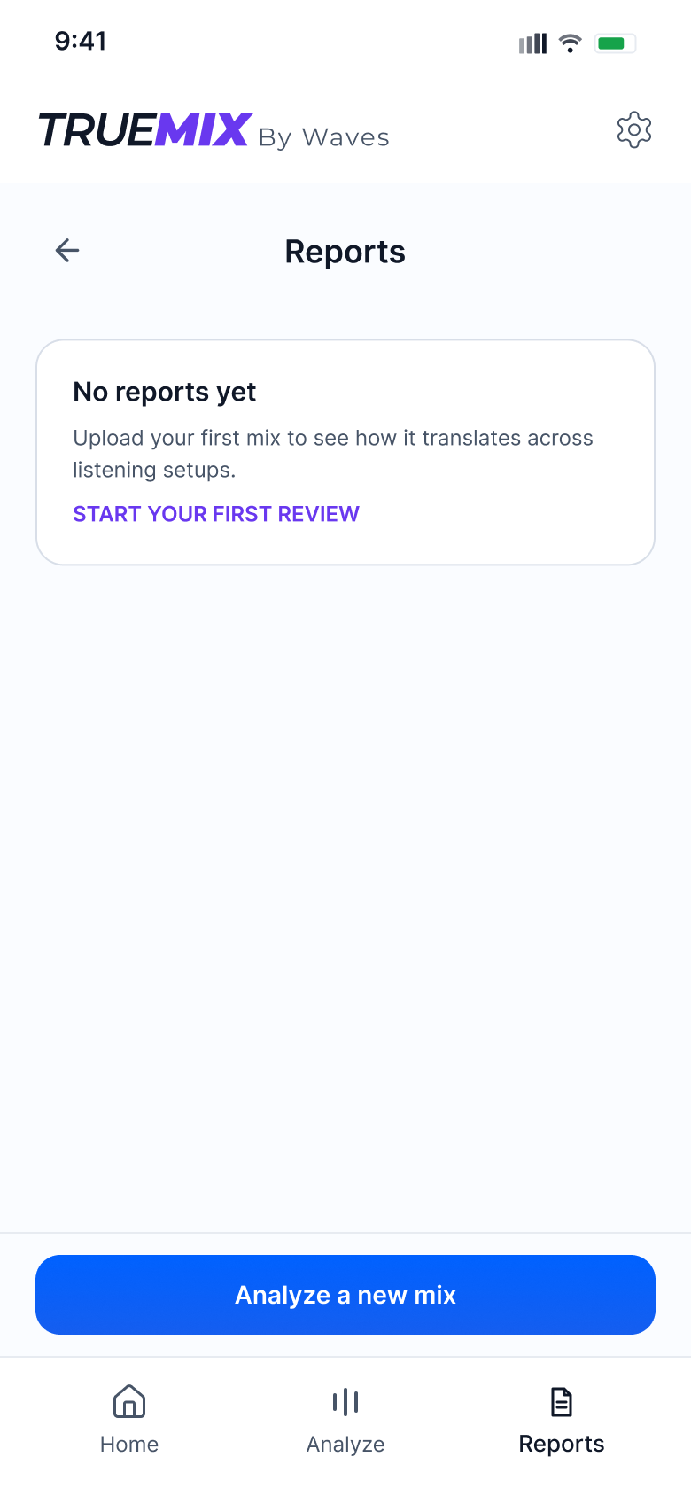 Reports empty screen